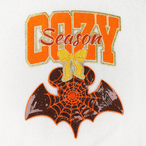 Haute qualité personnalisé Boo 2D/3D lettre Halloween crâne Patch grand paillettes Halloween fer sur chenille patchs - Product Image 4