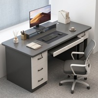 Bureau d'ordinateur, bureau à domicile, bureau simple et moderne, bureau de jeu et ensemble de chaise, bureau de chambre avec tiroir, bureau d'étudiant