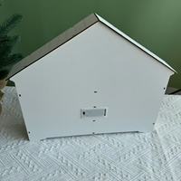 Boîte de calendrier lumineuse LED à piles en bois blanc chaud avec compte à rebours de 24 jours, décoration de Noël, cadeau pour enfant, artisanat