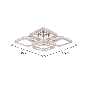 500*500mm LEight iling eiling ight Rusususic hyhythm ololor hhange Lass rystalstal eiling AMP ITH emote ontrol - Product Image 6