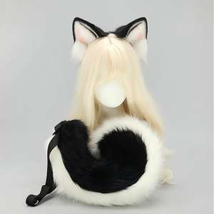 ชุดหูหางสุนัขฮาโลวีน S0011ชุดคอสเพลย์ชิบะอินุและหางขนเทียมอุปกรณ์เสริมเครื่องแต่งกายงาน Expo อะนิเมะสำหรับเด็กวัยรุ่นผู้ใหญ่ - Product Image 1