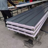 Panneaux de toiture modernes écologiques fabriqués en Chine, isolés, sandwich EPS, tuiles de toiture revêtues, résistantes au feu, insonorisées, structure PPGI