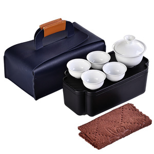 Travel <b>Tea</b> <b>Set</b> One Pot Four Cups Portable <b>Plastic</b> <b>Set</b> For Car Outdoor Office Use - Product Image 5