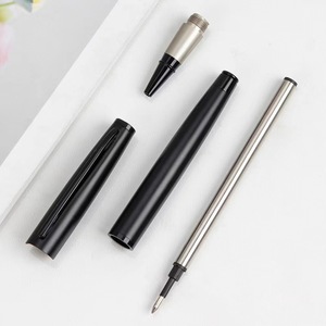 Instrumento de Escritura de Lujo para Hotel, Bolígrafo de Gel Láser de Metal Negro Mate de Alta Calidad, Escritura Fluida, Logotipo Personalizado, 0.5 mm, Promocional - Product Image 3