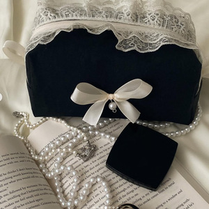 Esta bolsa de maquillaje con lazo, de moda transfronteriza, es digna de Instagram y de gran capacidad, lo que la convierte en un organizador portátil para - Product Image 3