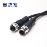Cable M12 de 5 Pines, Conector Recto Macho RS232-SICS Blindado Hembra
