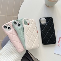 NOUVEAU 2026 Étui de téléphone matelassé en cuir texture litchi pour iPhone 17 Pro Max 16 15 14 Style élégant pour femme pour l'exportation CHAOYIDIAN