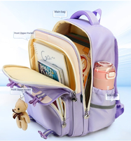 enfants avec fermeture éclair imperméable en nylon unisexe imprimé de logo personnalisé Sacs d'école Sac à dos d'étudiant