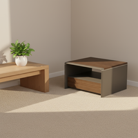 Table basse modulaire carrée en bois haut de gamme pour salon et bureau