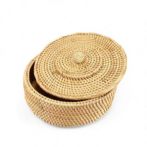 Artisan Made Bohemian Style Rattan Multifunctional <b>Storage</b> <b>Box</b> with Natural Woven Pattern for Home <b>Storage</b> Interior Decoration - Product Image 1