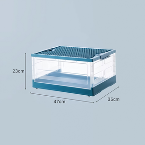 Contenedor de Almacenamiento Grande, Caja de Plástico Plegable para Ropa, Organizador con Ruedas - Product Image 3