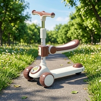 Trottinette Moderne 3-en-1 pour Enfants avec Siège Amovible, Tricycle Convertible Twist Glide pour Tout-Petits Garçons et Filles, Cadre en Acier