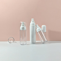 Flacon pulvérisateur à pompe à brume fine transparente blanche de 50/100/120/150 ml, flacon de recharge personnalisé en PET pour parfum et soin de la peau, hydratant