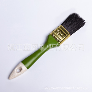 Pinceaux plats à poils de porc 22 mm, manche vert, pour peinture domestique, origine Zhenjiang - Product Image 5