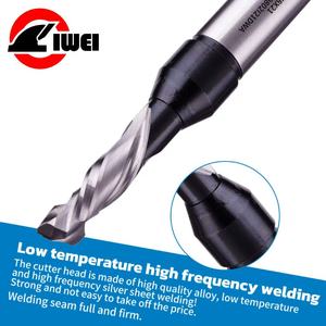 1/2 "Shank nén xoắn ốc 3-Flute Carbide-Tipped Router bit dao cạo sắc nét chính xác Chip-phóng tia tráng phay Cutter - Product Image 3