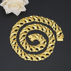 JXX Nuevo Diseño de Moda, Cadena Cubana Chapada en Oro de 24K, Collar de Latón para Mujeres y Hombres, Estilo Clásico - Product Image 4