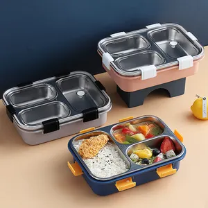 India market hot sale 3 compartments stainless steel lunch box food container
