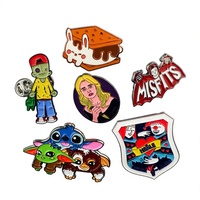 Insignias Personalizadas de Metal con Diseño de Dibujos Animados, Técnica de Estampado, Modelo con Eslogan Positivo, Empaque Individual, Promocionales para Empresas
