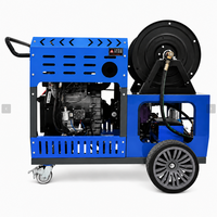 Nettoyeur de canalisations haute pression diesel 37HP, 2900psi, 84Lpm, machine de nettoyage de canalisations pour le débouchage des égouts