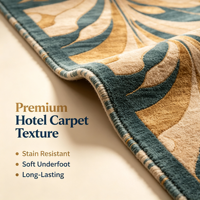 Moquette murale de luxe personnalisée pour hôtel, résistante au feu, imprimée, moquette commerciale pour toute la surface du sol, pour hall d'hôtel, salle de banquet