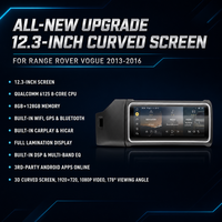 Pour Range Rover Vogue L405 2013-2016 Autoradio Lecteur Multimédia Vidéo 12.3 pouces Android 14 Navigation GPS Stéréo 4G