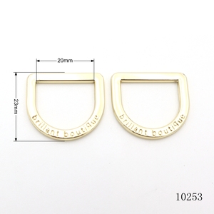 품질 제조 가방 하드웨어 버클 3/4 "인치 플랫 D 링 핸드백에 대 한 사용자 정의 금속 새겨진 로고 버클 - Product Image 4