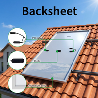 Panneau solaire monocristallin PERC bifacial AILI 200W demi-cellule, cadre en alliage d'aluminium anodisé, efficacité de 23,5 % pour balcon