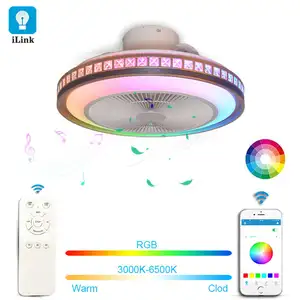 Modern Designer decorativo Smart Home Lights lampadario camera da letto ventilatore di cristallo di lusso plafoniera telecomando Led ventilatori da soffitto