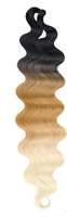 Extensions de cheveux synthétiques teints brun, ondulés, pré-étirés, pour tresses au crochet, pour femmes noires