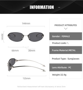 2025 Vintage <strong>Star</strong> Sun <strong>Glasses</strong> High Quality Futuristic Y2K Punk Rimless Sunglasses for Women Men Retro 2000's Sunglasses - Product Image 4