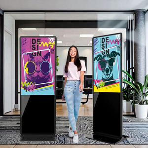 霍斯达展览广告地板支架数字标牌超薄43英寸网络垂直支架数字标牌 - Product Image 1
