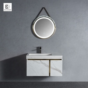 Factory Directly modern hotel hanging waterproof mirror wash basin vanity bathroom cabinet