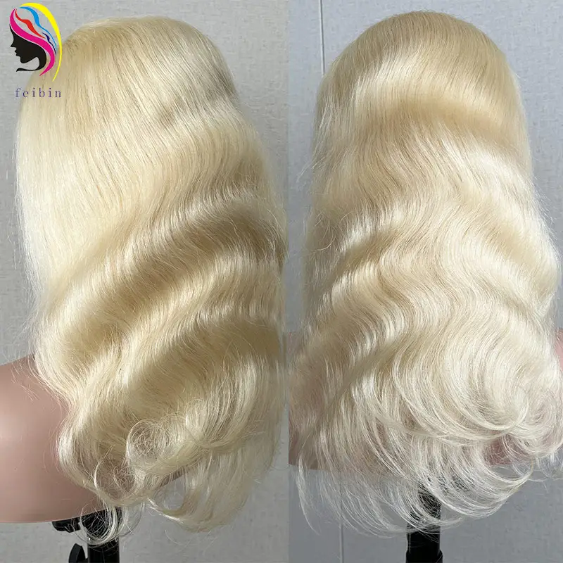 4X4 Blonde 613 Body Wave 18 Inch Braziliaanse Maagdelijke Ruwe Indiase Vietnamese Menselijk Haar Verkoper Hd Transparante Kant Voorkant Sluiting Pruik