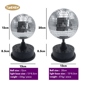 YACHEN Bola <span class=keywords><strong>de</strong></span> Discoteca Giratoria Portátil con Luz LED, Duradera, <span class=keywords><strong>de</strong></span> 12/20 cm, para Fiestas <span class=keywords><strong>de</strong></span> Cumpleaños, Bodas, Año Nuevo, <span class=keywords><strong>Discotecas</strong></span> - Product Image 2