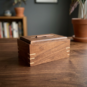 Handcrafted Wooden Cremation Urn for Adult Human Ashes Natural Wood Finish Durable <b>Memorial</b> Keepsake <b>Box</b> - Product Image 3