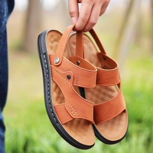 Sandales d'été pour hommes 2026 |   Sandales de plage en cuir véritable antidérapantes à semelle souple pour la conduite et les occasions décontractées - Product Image 2