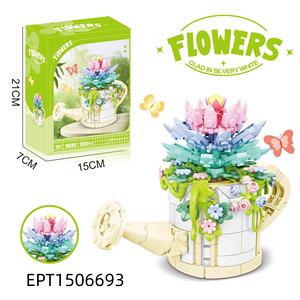 6 शैलियों बच्चों की मिनी दीदी बिल्डिंग ब्लॉक सेट फूलों के पौधे डेस्कटॉप सजावटी फूल ब्लॉक मॉडल निर्माण खिलौने रंग बॉक्स - Product Image 5