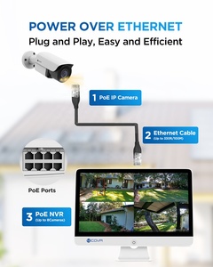<span class=keywords><strong>Kit</strong></span> de caméra IP PoE CCTV AI 4COVR 5Mp, système de caméra de sécurité 8 canaux, audio bidirectionnel, vision nocturne couleur, visualisation à distance - Product Image 3