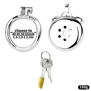 Nouveau jouet sexuel pour hommes, verrou de chasteté en acier inoxydable 304, verrou de chasteté en acier pour hommes, cage en acier pour hommes - Product Image 5