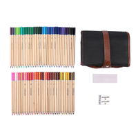 Xin Bowen – Lot de 72 crayons de couleur professionnels HB pour l'école, mine effaçable avec taille-crayon et sac en toile pour le dessin