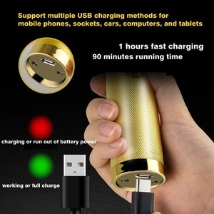 เครื่องตัดผมไฟฟ้าระดับมืออาชีพ ใบมีดสแตนเลส ชาร์จผ่าน USB กันน้ำระดับ IPX6 ควบคุมผ่าน<span class=keywords><strong>แอ</strong></span><span class=keywords><strong>ป</strong></span>พลิเคชัน สำหรับช่าง<span class=keywords><strong>ตัดผม</strong></span> - Product Image 6