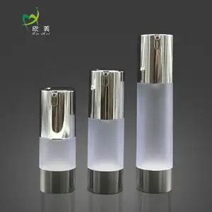 Frosted Zilver Airless Fles 15Ml 30Ml 50Ml