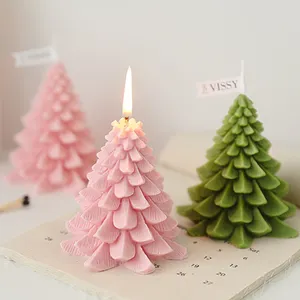 ריחני נרות עבור בית תפאורה חג המולד עץ בצורת נרות מתנות לנשים חג מולד נרות