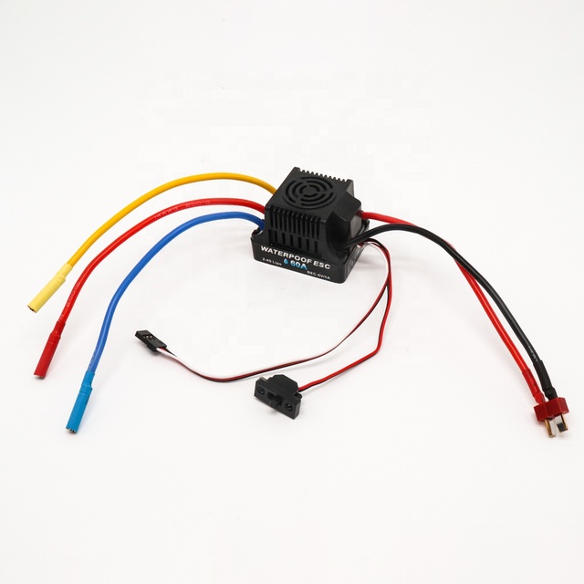 RCXAZ Waterproof Brushless ESC 60A Speed Controller RC Pants Accs for RC Crawler Wltoys Axial Traxxas Tamiya Hsp Redcat Hpi