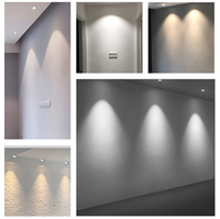 Projecteur de plafond 7W pour projets d'éclairage hôtelier, lampe tubulaire haute luminosité pour magasin, projecteur COB en aluminium pour centre commercial