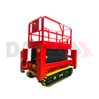 Plateforme élévatrice à ciseaux hydraulique mobile tout-terrain CE, alimentée par batterie