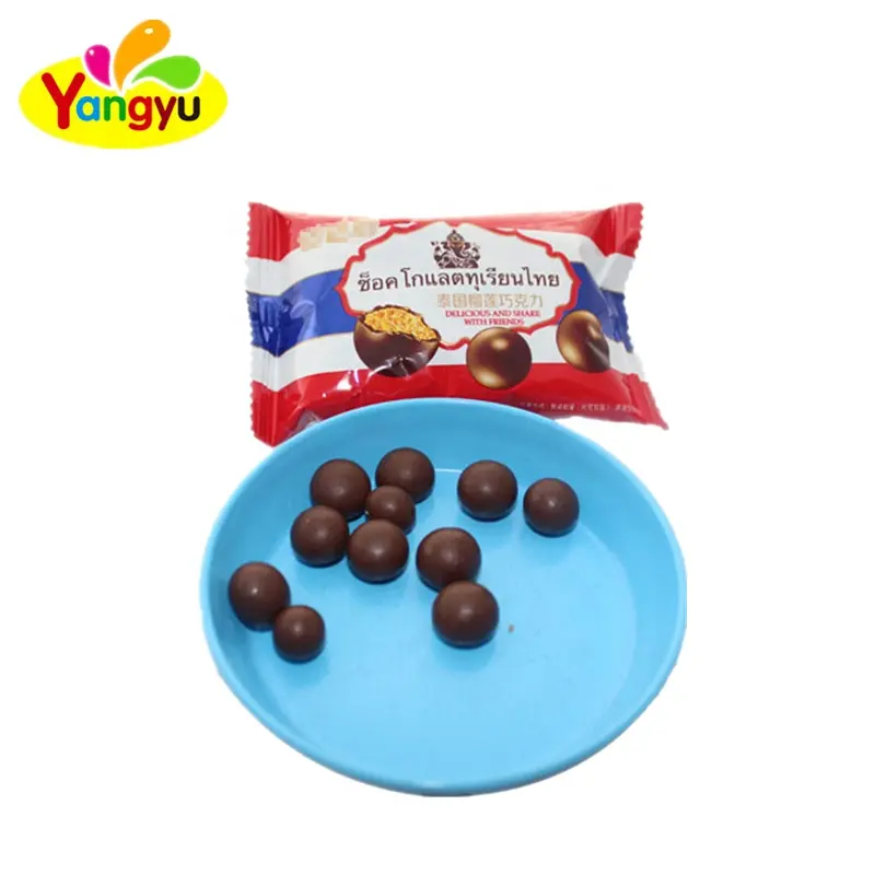 Halal Chocolate Coated Candy Bulk OEM Crispy Biscuit Candy Chocolate