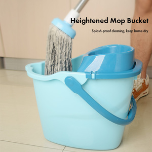 Seau de nettoyage 2-en-1 détachable en plastique avec essoreuse et couvercle, robuste en PE pour usage domestique - Product Image 1