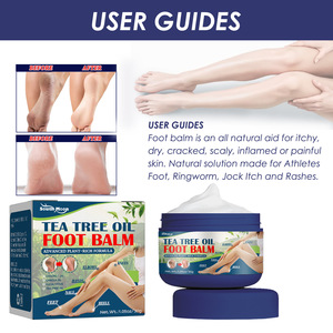 Baume hydratant pour les pieds à l'huile <span class=keywords><strong>d</strong></span>'arbre à thé, soin des pieds <span class=keywords><strong>d</strong></span>'<span class=keywords><strong>athlète</strong></span>, anti-fissures et anti-callosités, pour les ongles <span class=keywords><strong>d</strong></span>'orteils atteints de mycose - Product Image 4