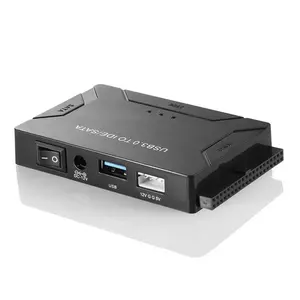 Kabel konverter adaptor Hard Disk, USB 3.0 ke SATA IDE untuk 3.5 2.5 inci HDD/SSD CD DVD ROM CD-RW 3 in 1 IDE SATA Adapter
